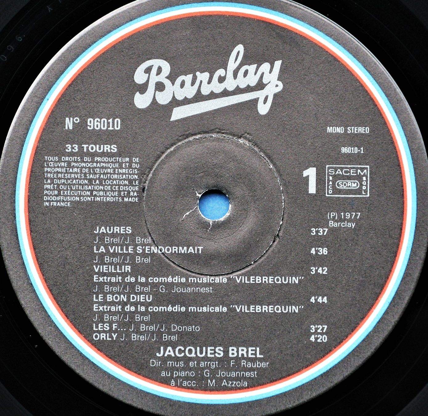 Dischi in vinile: JACQUES BREL "Brel" ORIGINAL LP VON 1977 IN VG++/EX – Usato da Monthey venduto da Pingmub 3