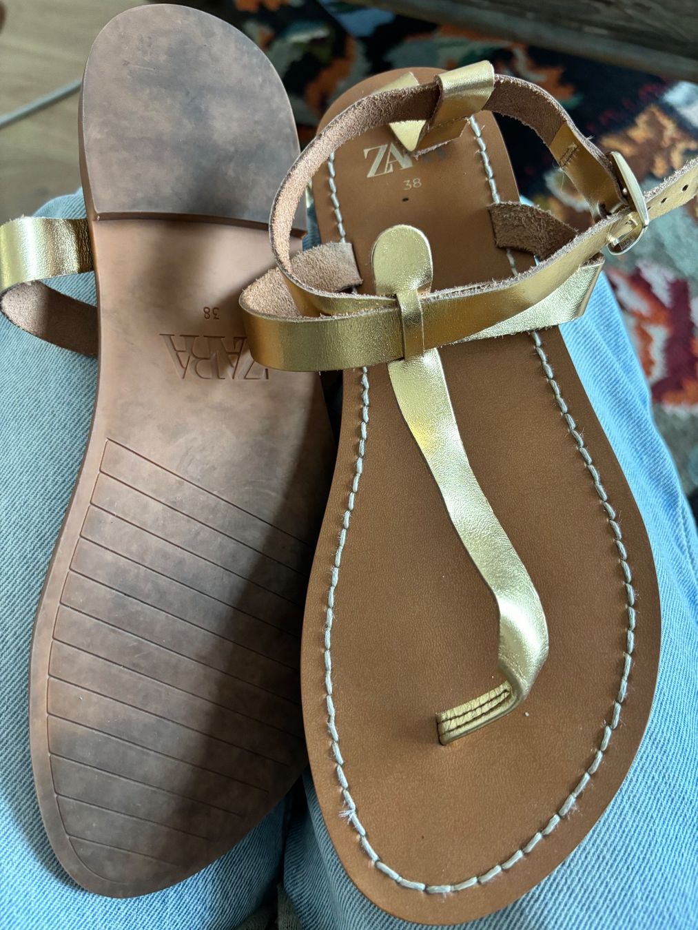 Zara Damenschuhe: Sandales Dorées Zara – Gebraucht aus Genève von bha_jcf5 3