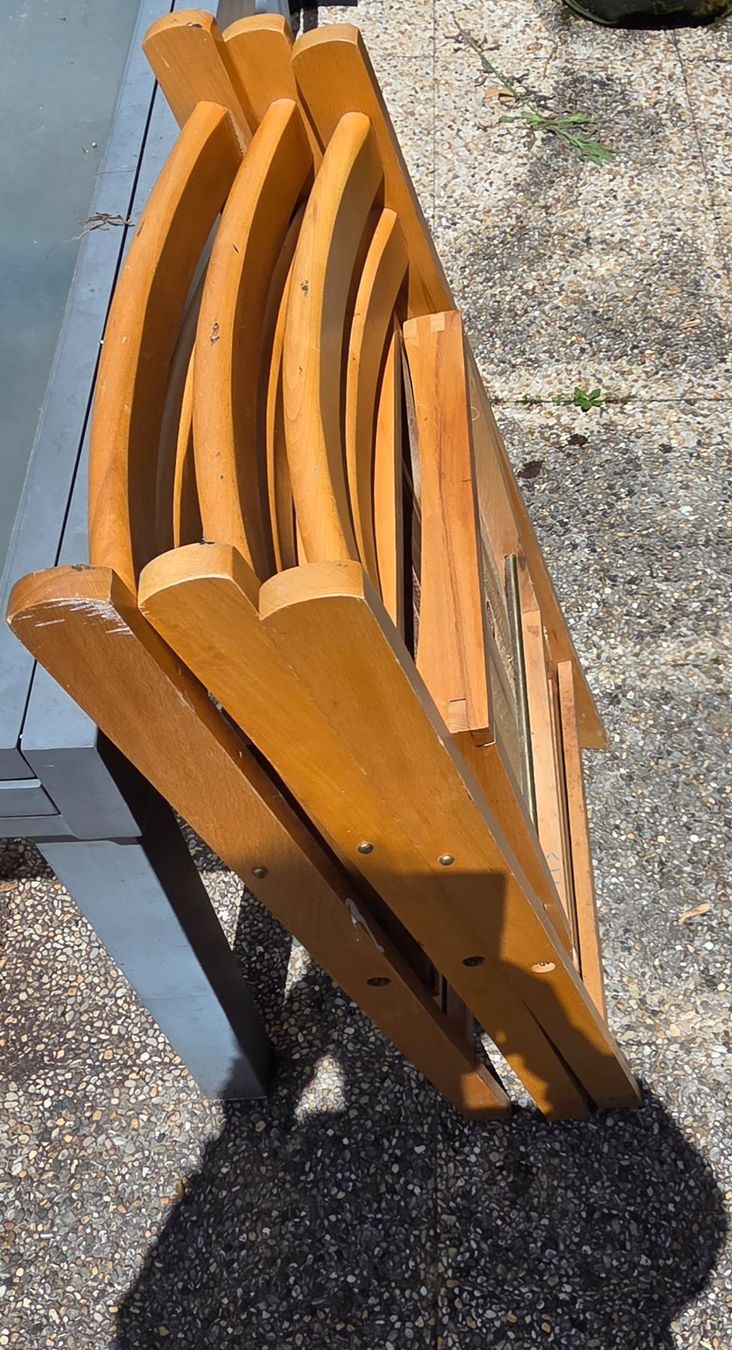 Sedie: 3 Chaises en bois - pliable – Usato da Jouxtens-Mézery venduto da ger_hpd5 1