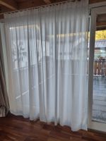 9 Transparente Vorhänge weiss mit Faltenband guter Zustand