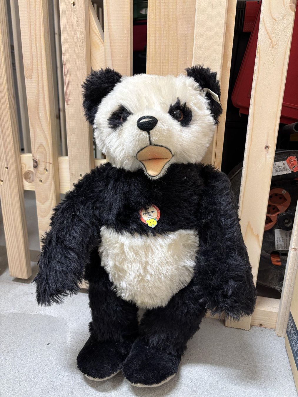 Steiff Puppen: STEIFF PANDA BÄR 1951  Schwarz/Weiss 50 – Neu (gemäss Beschreibung) aus Kernenried von larisu