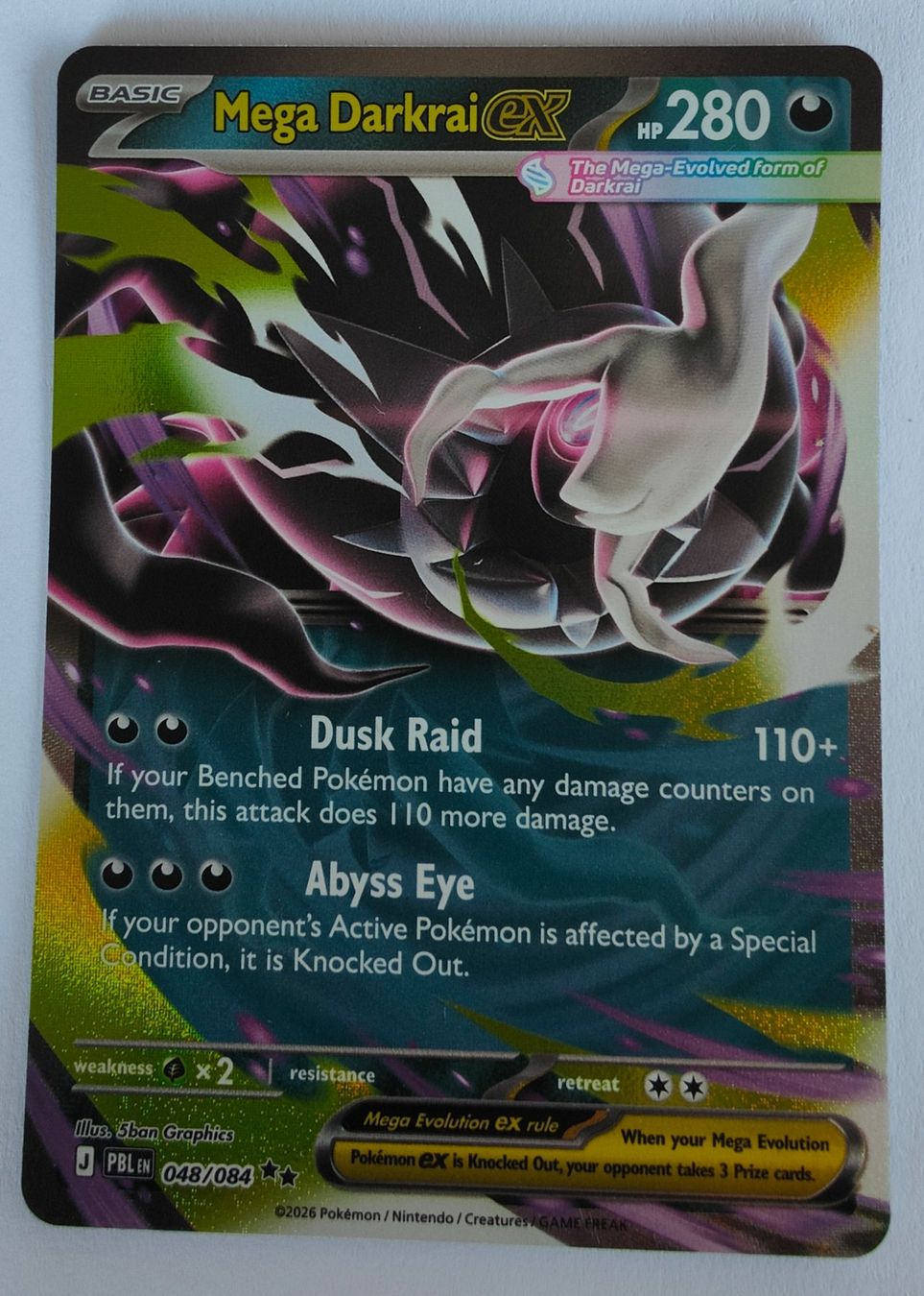 Pokémon Sammelbilder & Trading cards: Mega Darkrai Ex - Pokemon - 048/084 - Pitch Black – Gebraucht aus Suhr von kingj01