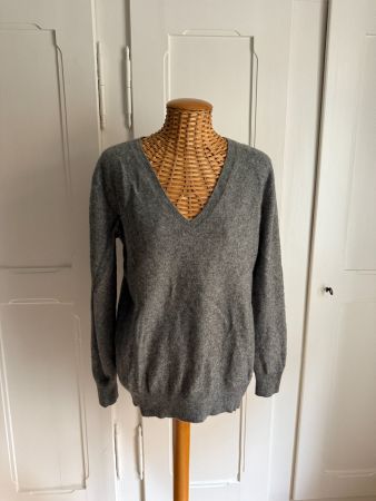 ZARA - Kaschmir Pullover hellgrau L