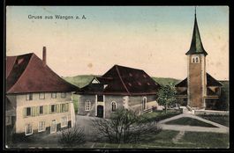 AK Wangen a. A., Kirche und Platz