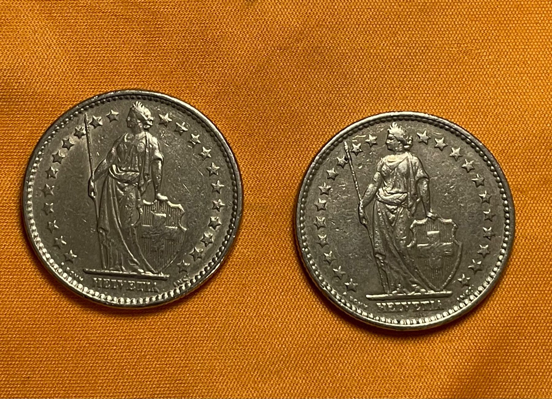 Tutti le monete: 2x Moneta Svizzera da 2chf del 1968 – Usato da Montagnola venduto da ciain67 1