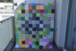 Patchwork Decke zweiseitig verwendbar