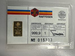 1g Goldbarren Raiffeisen