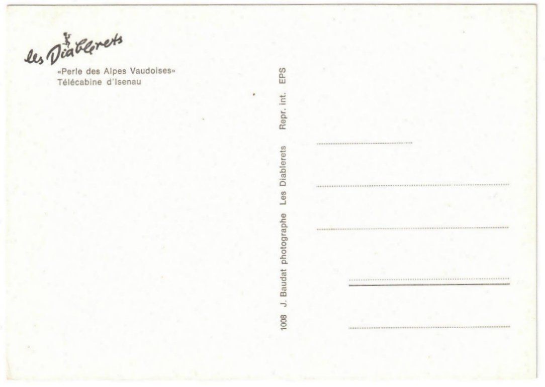 Cartoline postali: Les Diablerets - Gondelbahn Les Diablerets--Isenau – Usato da Binningen venduto da Mountainrider 1