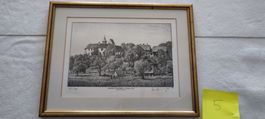 Lithographie "Schloss St. Andreas in Cham um 1900" (40/140)