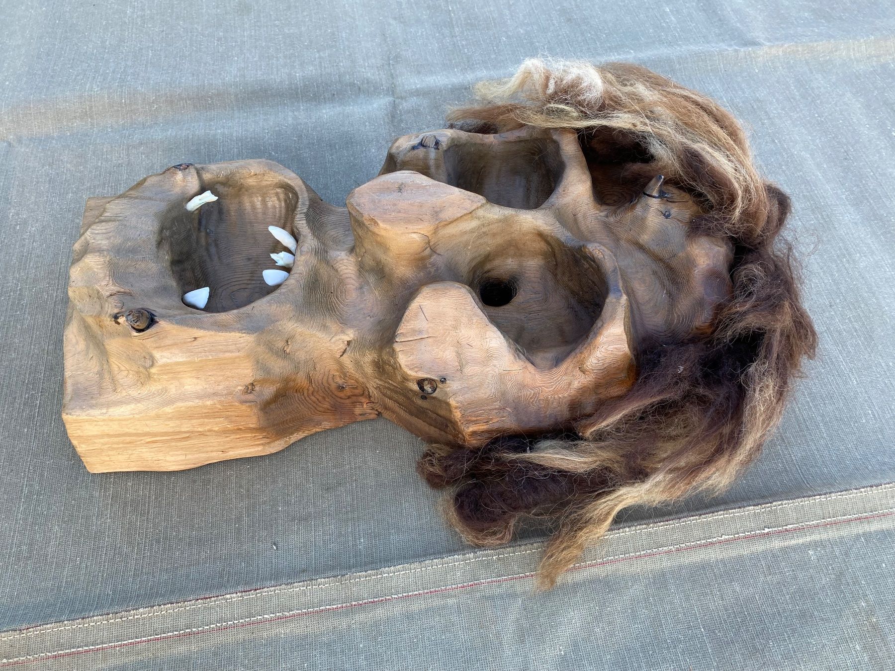 Altro in Antiquarato & Arte: sehr schöne alte grosse Walliser Holzmaske – Usato da Feldbach venduto da Olive1 3