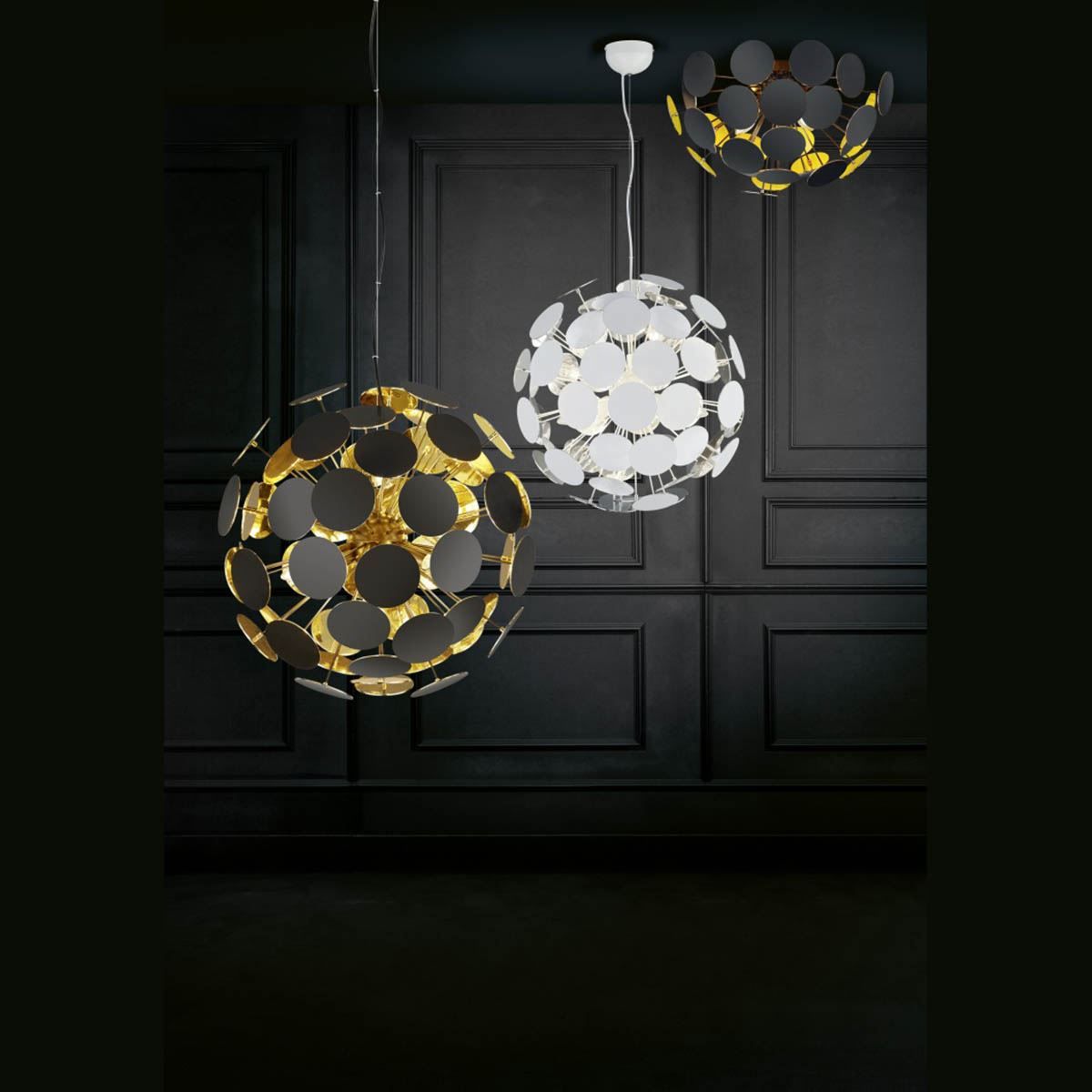 Kronleuchter & Deckenlampen: Deckenleuchte, Schwarz, Gold, 54 cm Ø – Neu (gemäss Beschreibung) aus Kreuzlingen von Smart-Light 1