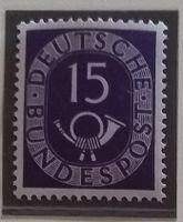 BRD, Nr. 129, Posthorn postfrisch Kt. 45.-