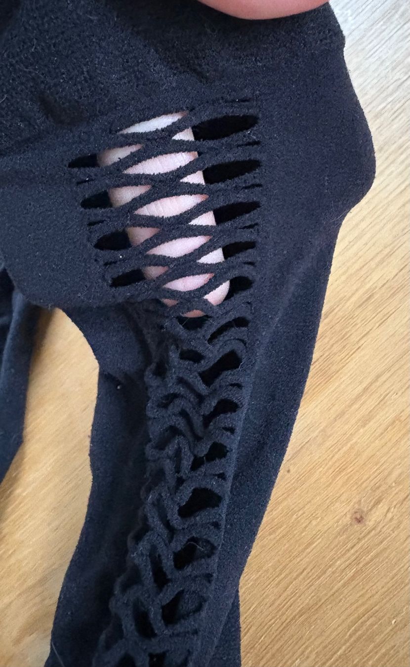 Calze & Collant: Halterlose Strümpfe/Straps blickdicht Lochmuster Gothic,Gr.S – Nuovo (secondo la descrizione) da Siblingen venduto da Vany_McDougall