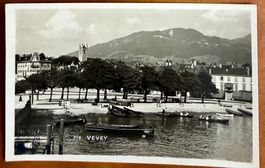 Vevey - Barques sur le quai 1933