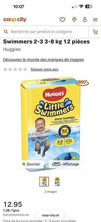 Huggies pampers bain 18 pièces 