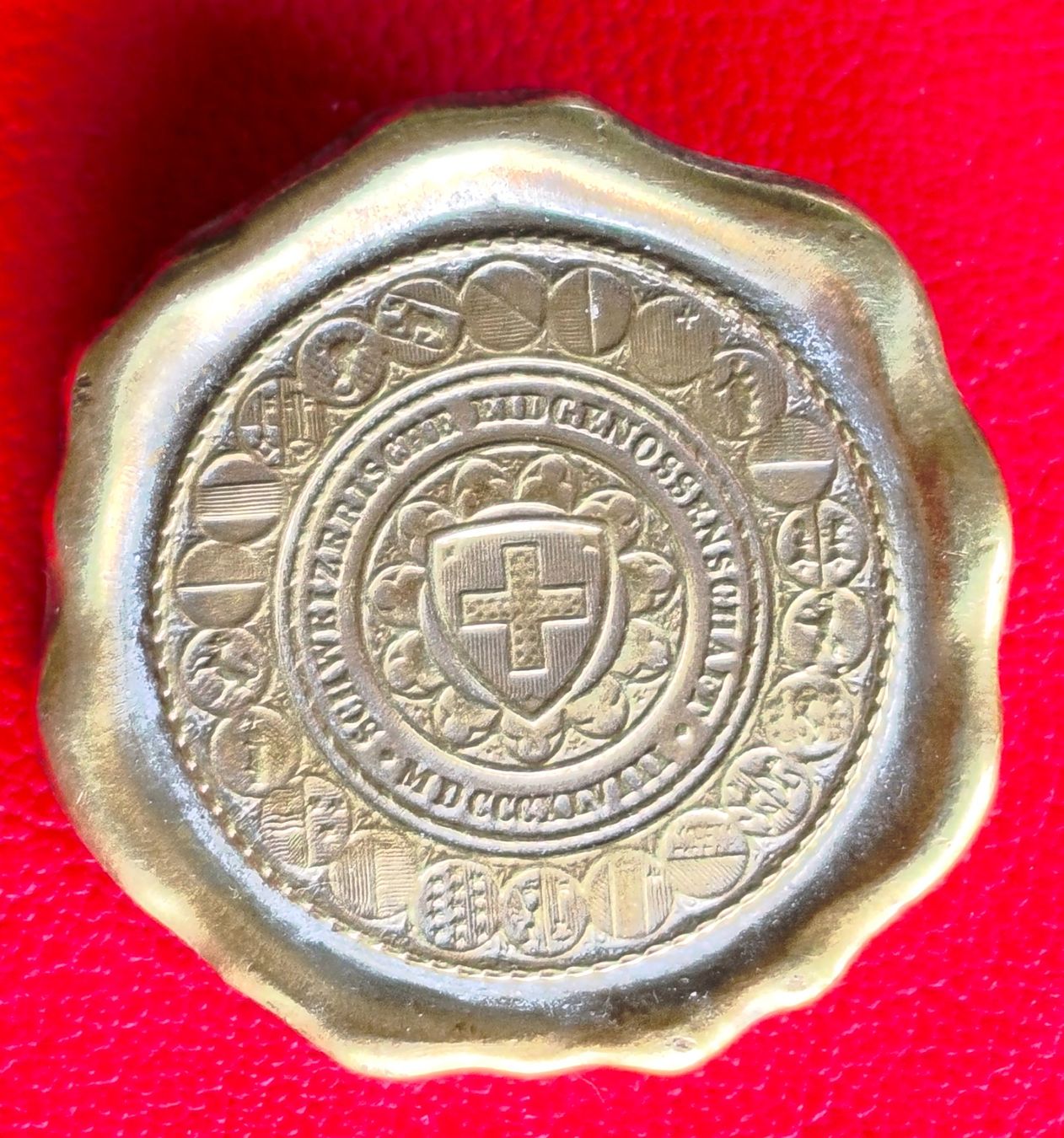 Schweizer Armee Placchette & Badge: Abzeichen Medaille, Schweizer Eidgenossenschaft 1848–1948 – Usato da Zürich venduto da Tanteemma369