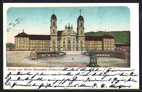 Ansichtskarten: Maria Einsiedeln, Stift mit goldenen Fen – Gebraucht aus Berlin von bartko-reher