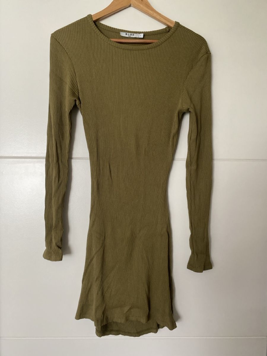 Na-kd Vestiti: NA-KD Kleid, Gr. L, Olivgrün – Usato da Alpnach Dorf venduto da melbb