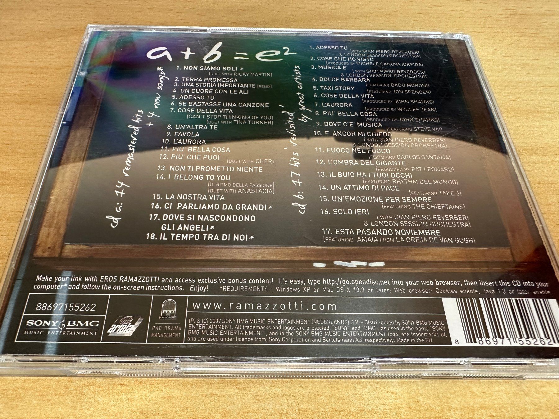 CD: Eros Ramazzotti – E² - 2 CD – Usato da Rikon im Tösstal venduto da Alpenmutz 1