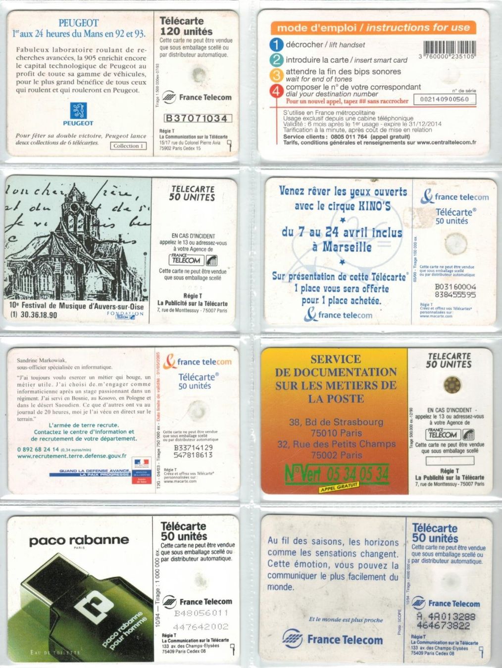 Telefon- & Taxkarten: 8 Telefonkarten Frankreich – Gebraucht aus Zürich von tol_b7c7 1