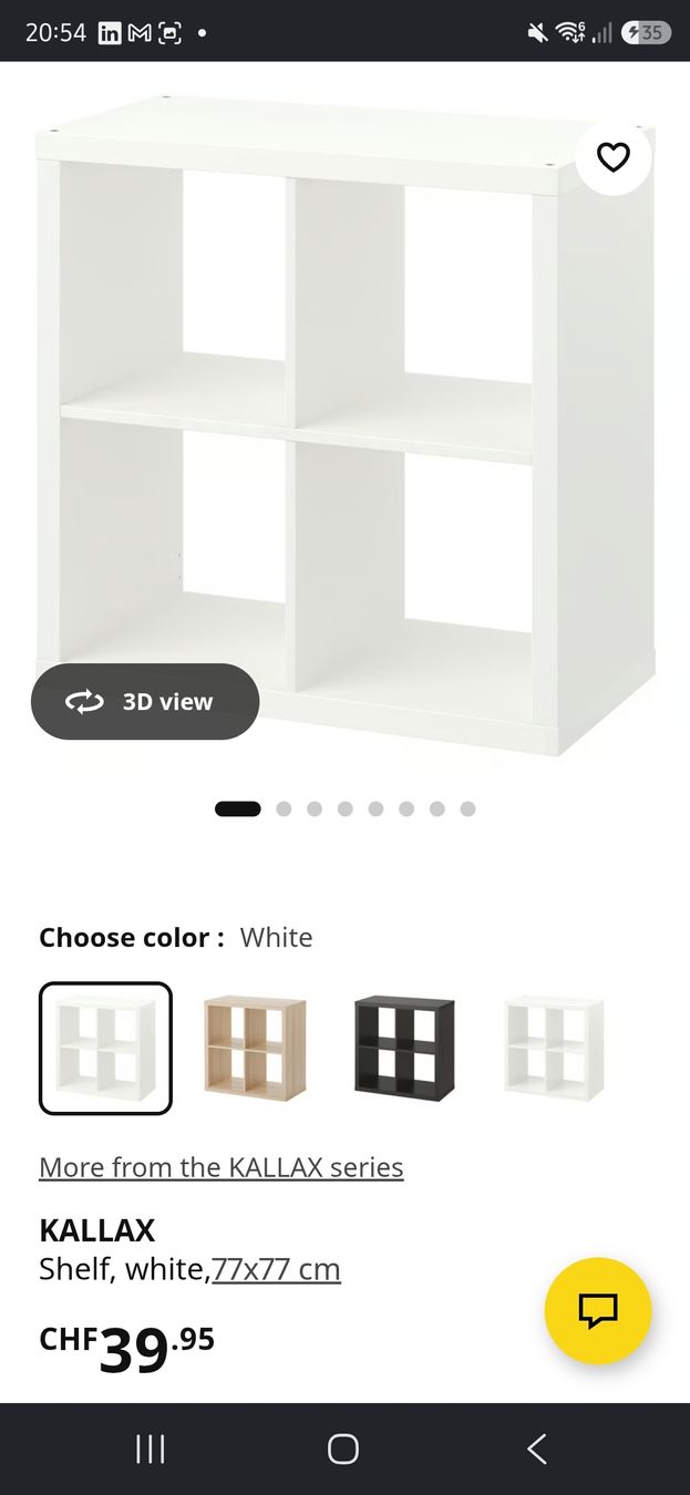 Ikea Scaffali: KALLAX Shelf white 77x77 cm very good condition – Usato da Biel/Bienne venduto da fra_9vkq