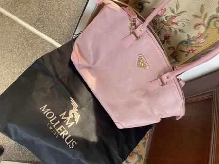 Original Mollerus Switzerland Handtasche Rosa mit Dustbag 