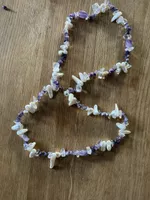 Halskette Perlen Amethyst Bergkristall 