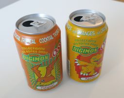 Digimon 2002 RARE 2 Vintage Collectors Oasis tin can canette