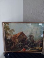 Wassermühle Bild, Vintage 40x50cm, Shabby Chic Deko 🖼️