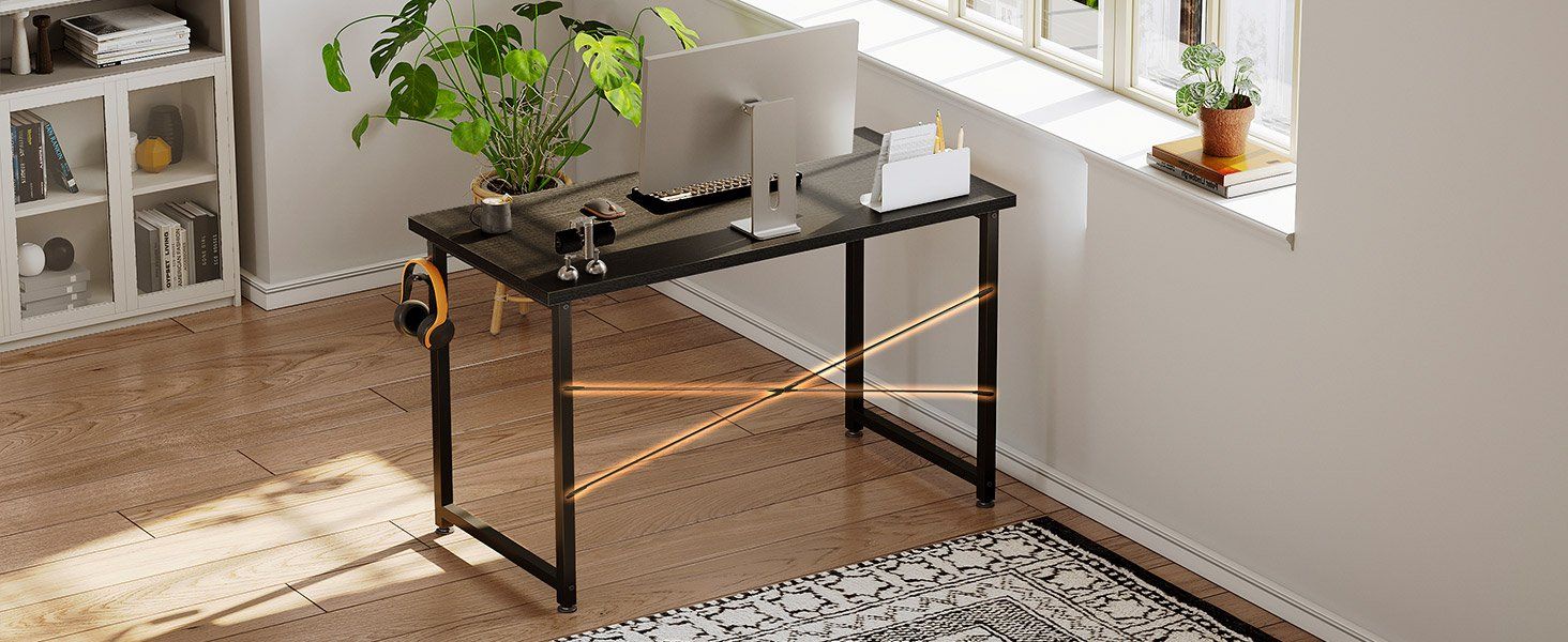 Scrivanie: Bürotisch schwarz, Schreibtisch 100x48cm, Computertisch – Nuovo e nell'imballaggio originale da Zürich venduto da MueDes 9