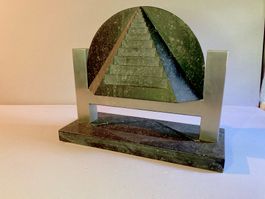 sculpture en pierre et inox