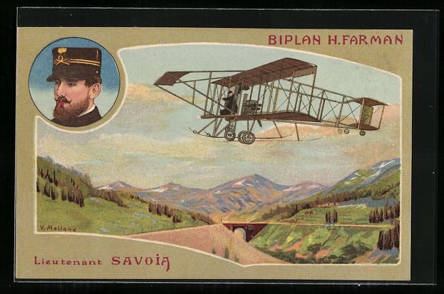 Photos & posters: Biplan H. Farman et Lieutenant Savoir – D'occasion à Berlin par bartko-reher