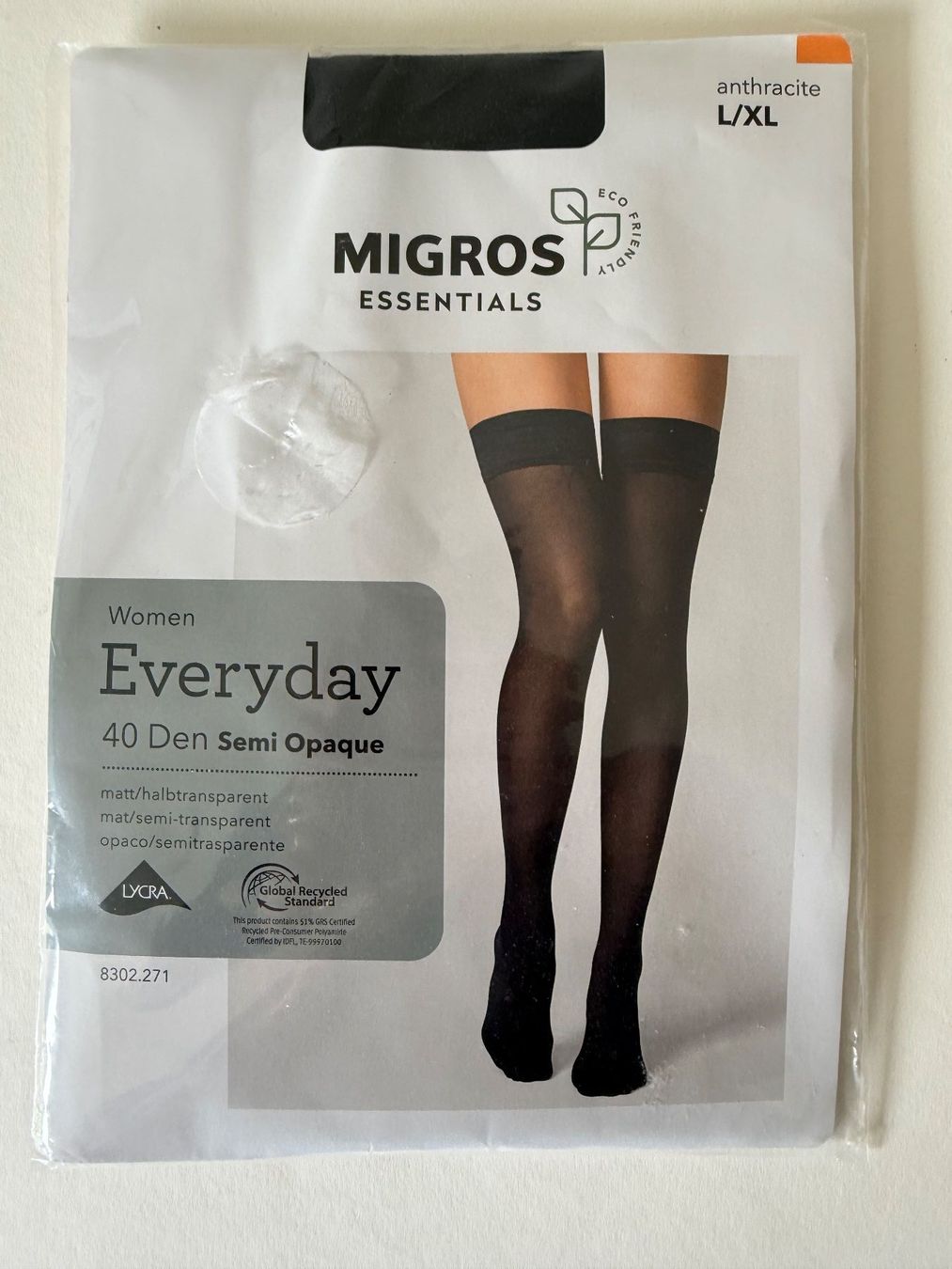 Migros Calze & Collant: MIGROS Essentials, Halterlose Strümpfe Everyday, Grösse L/XL – Nuovo e nell'imballaggio originale da Rudolfstetten venduto da gst_g7xl