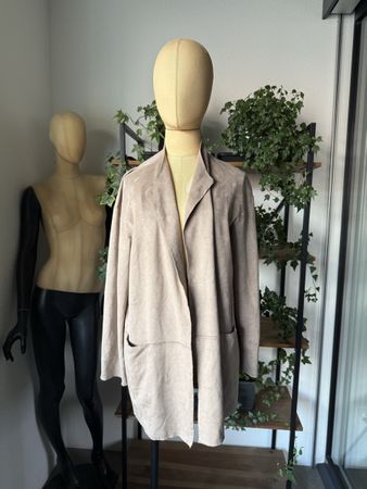 MARC CAIN Jacke Beige Wildleder-Optik Gr. L – Top Zustand!
