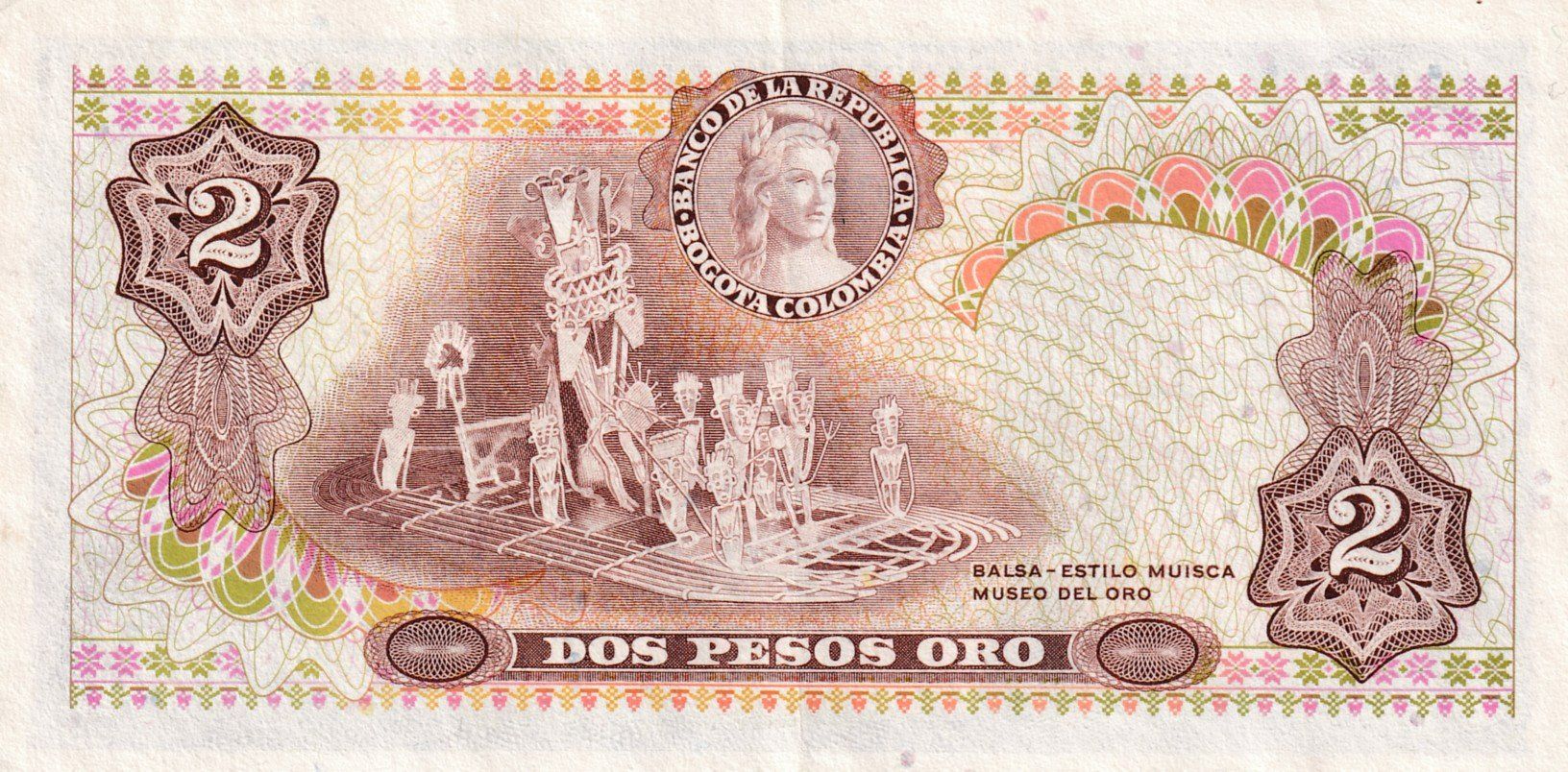 Banconote: Kolumbien 2 pesos 1972vorz+ – Usato da Neuchâtel venduto da karlpierrino 1