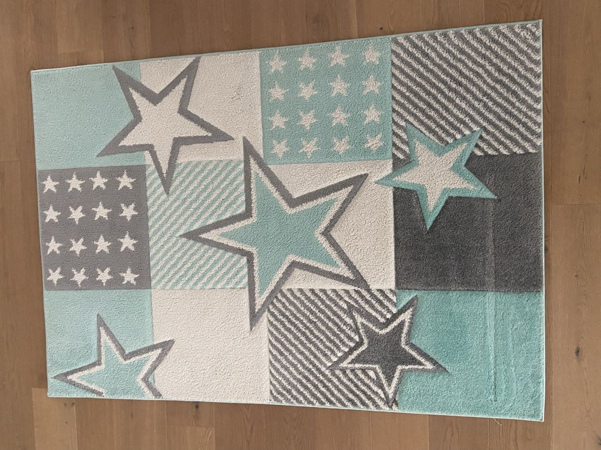 Tappeti: Teppich Sterne Mint/Grau – Usato da Birmenstorf AG venduto da jokerit02 1