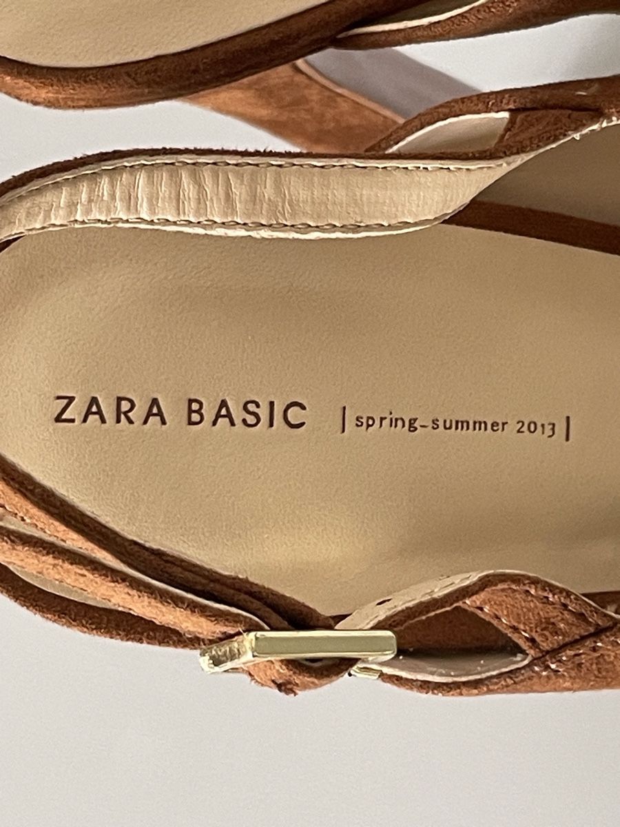 Zara Scarpe da donna: Zara Basic, talons hauts en daim marron, taille 38 neufs – Nuovo e nell'imballaggio originale da Vuadens venduto da Nina11 3