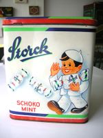 antike Blechdose Storck Schoko Mint