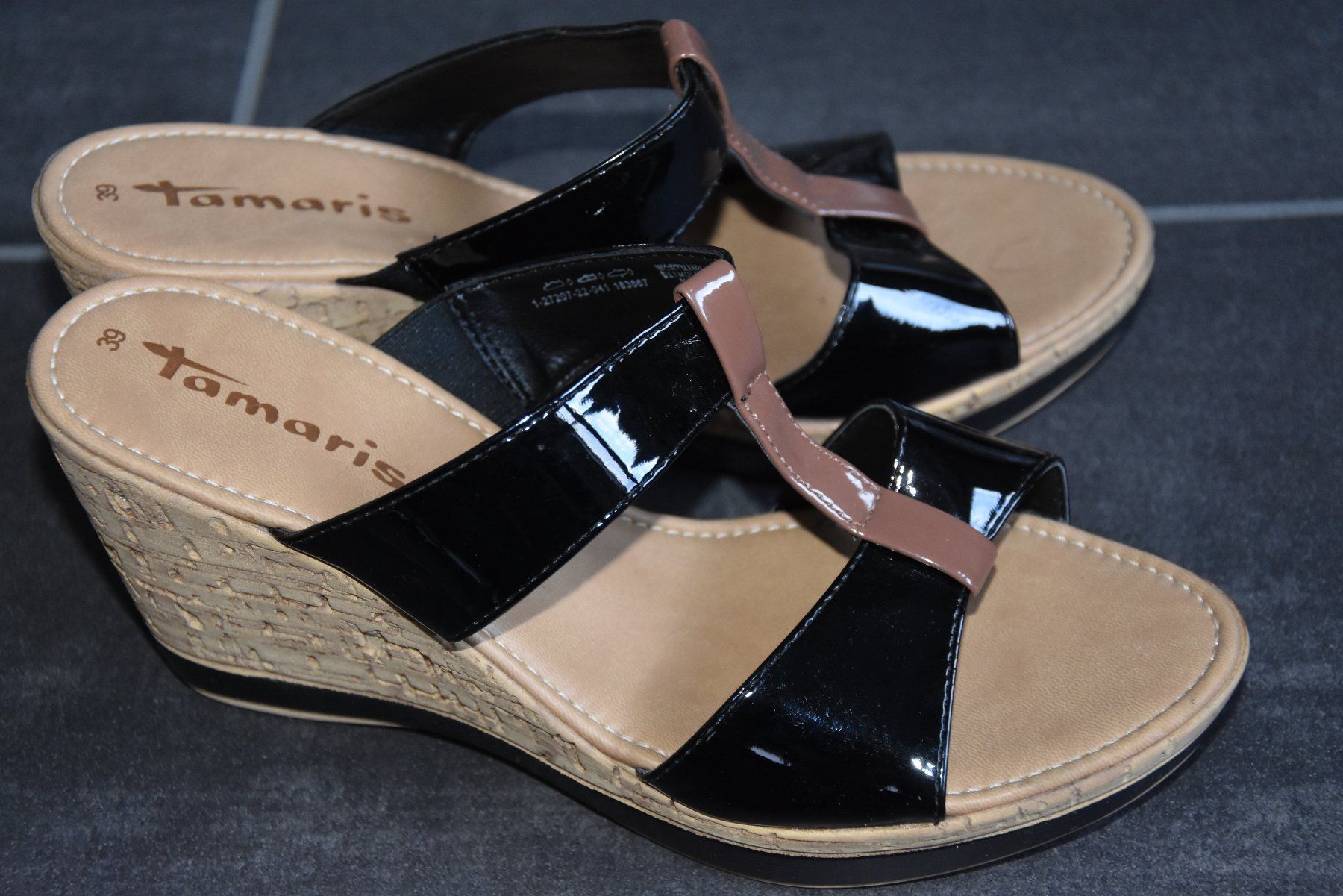 Tamaris Scarpe da donna: Sandale mit Keilabsatz, Tamaris – Nuovo (secondo la descrizione) da Sins venduto da dsto