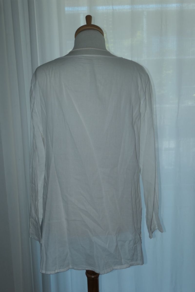 Top: Damen Bluse Weiss Langarm mit Perlen und Strass Grösse L – Usato da Kriens venduto da phi_l95v 3