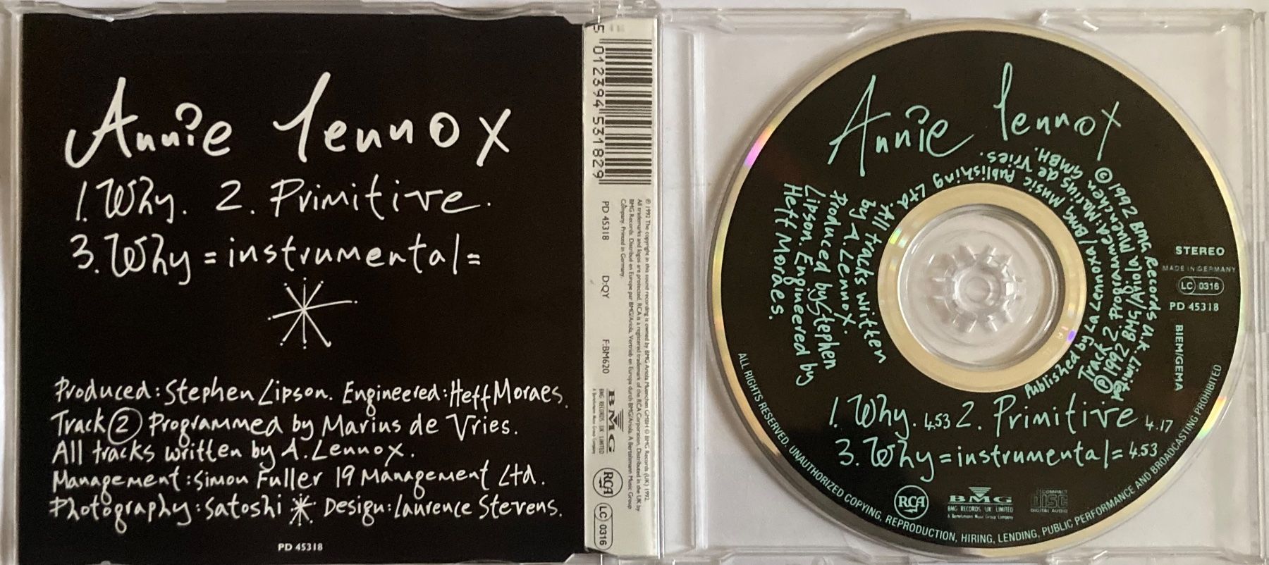 CD: ANNIE LENNOX - WHY – Usato da Poliez-Pittet venduto da Newtown-Records 1