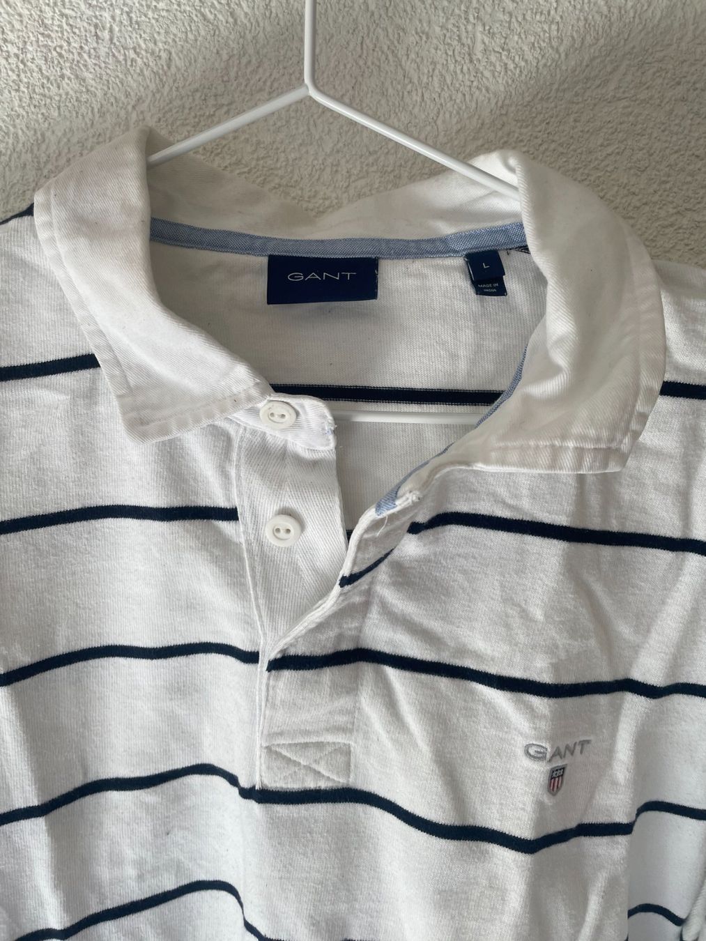 Magliette Polo: Gant Striped White Polo Long Sleeved L – Usato da Lausanne venduto da amaury.h 1