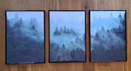 3 teiliges Bilderset gerahmt