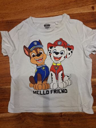 Paw Patrol T-Shirt C&A weiss Grösse 98 guter Zustand