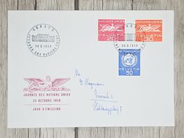 CL09 Enveloppe + Timbre Suisse 1959