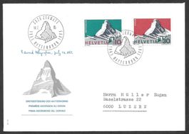Sonderbrief S. 596 Zermatt Erstbesteig. Matterhorn 14.7.1965