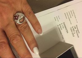 18K Weissgold Ring mit Diamanten (0.170 ct)