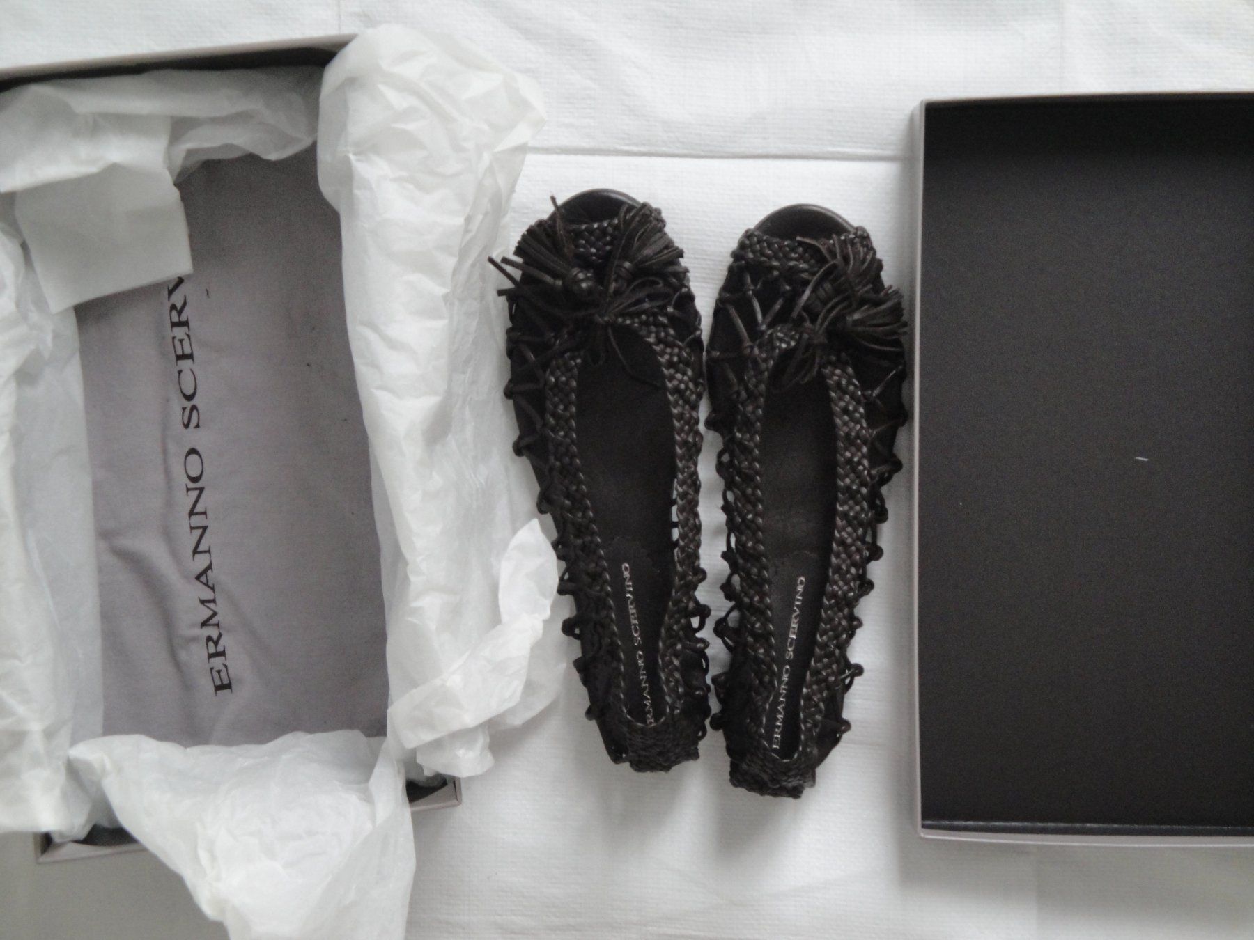 Ermanno Scervino Damenschuhe: NEU Ermanno Scervino Leder Sandalen 37 – Neu und originalverpackt aus Zurich von ogidko 1