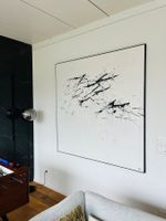 Tableau d’art contemporain – Noir & blanc – 160/160cm