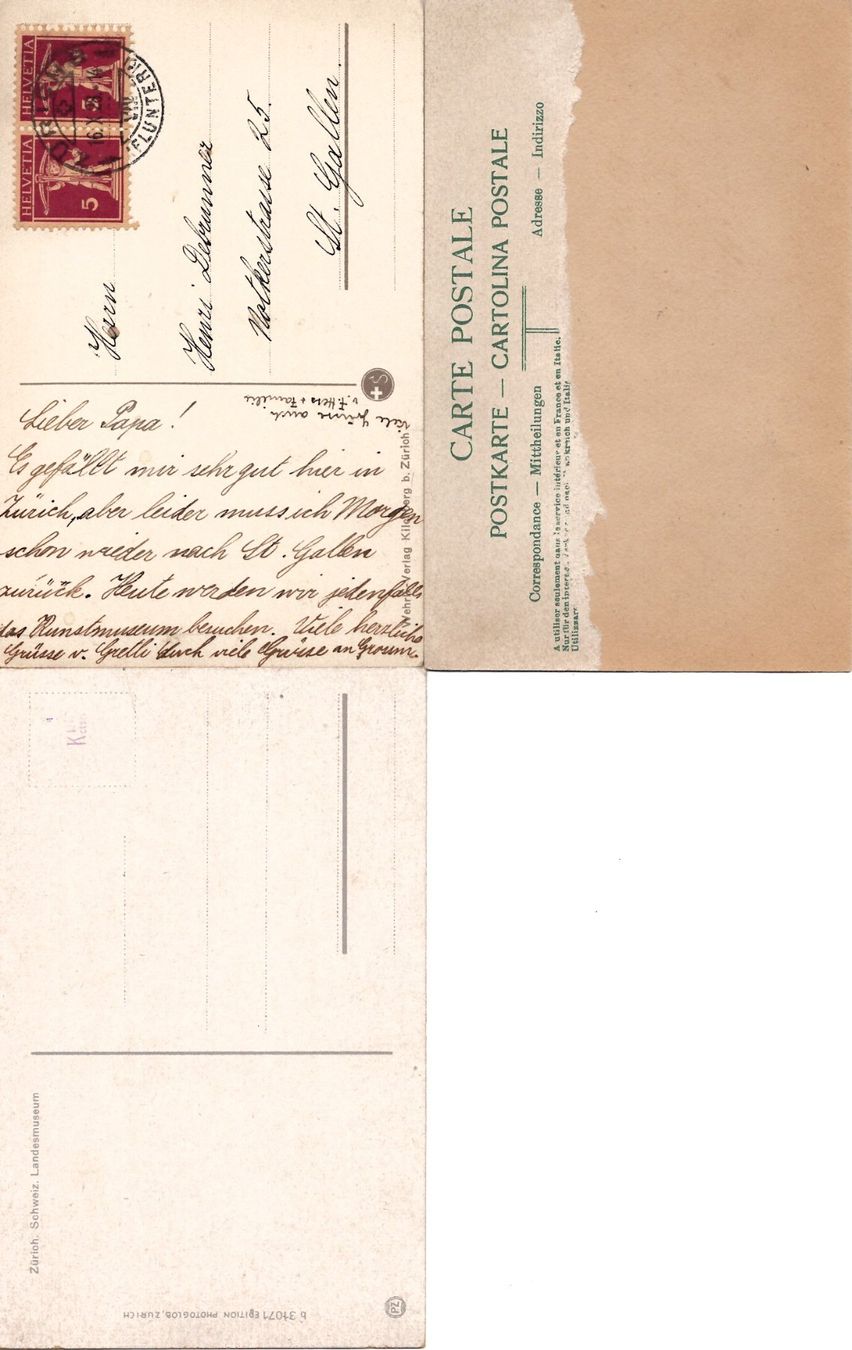 Cartoline postali: AK Zürich coloriert – Usato da Brunnadern venduto da eichmann.anton 9